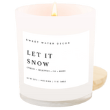 Let It Snow Soy Candle - White Jar - 11 oz White Cliff Studio Candles and Candle Accessories