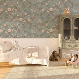 Lettie Wallpaper by Ali Anni White Cliff Studio Florals and Botanicals