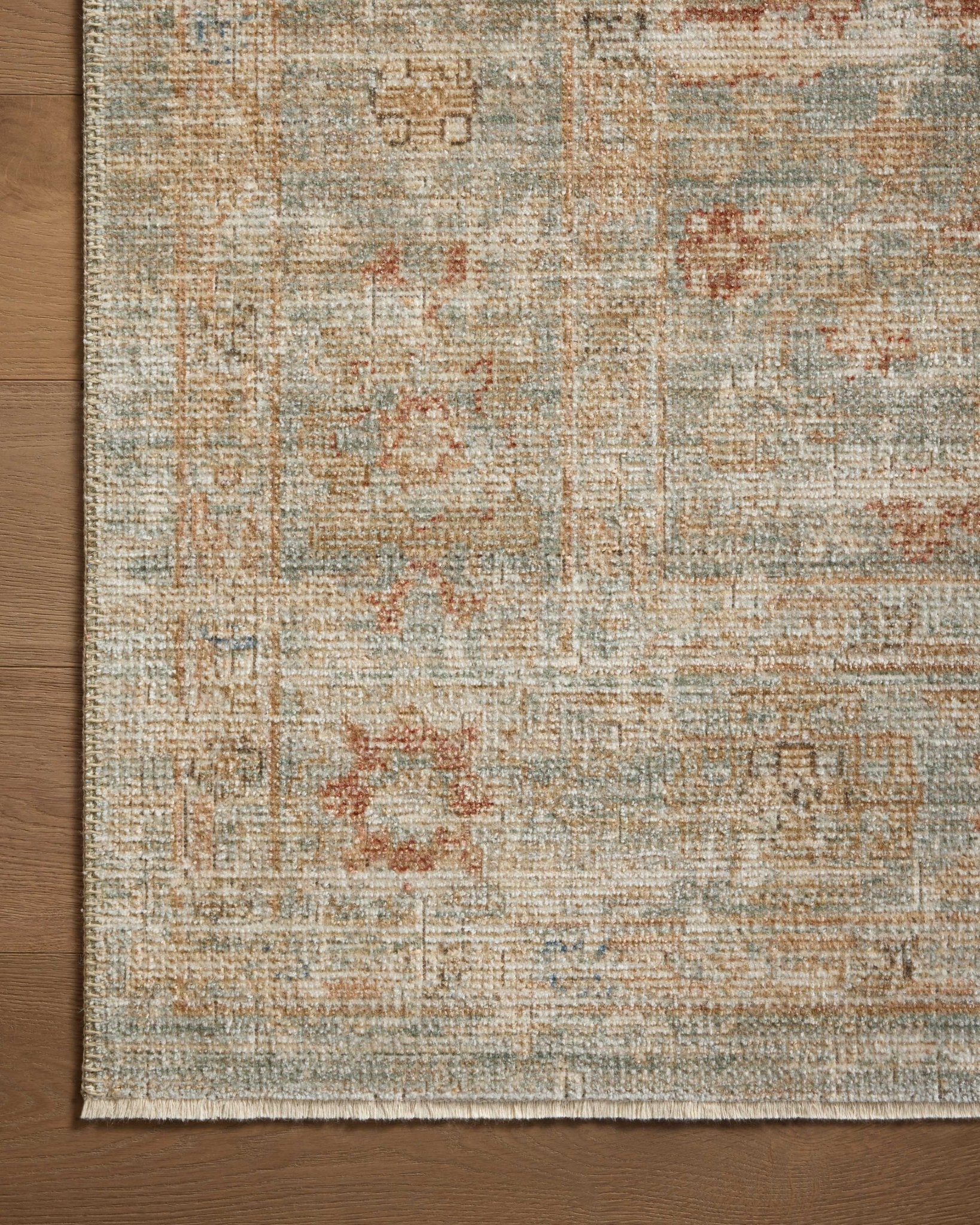 Loloi Heritage Aqua / Terracotta Rug