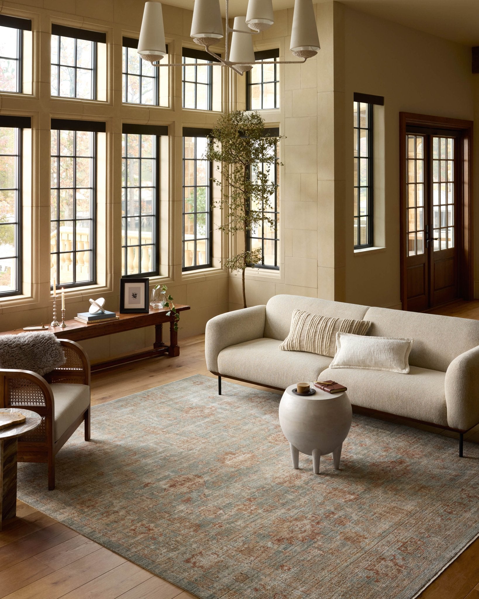 Loloi Heritage Aqua / Terracotta Rug