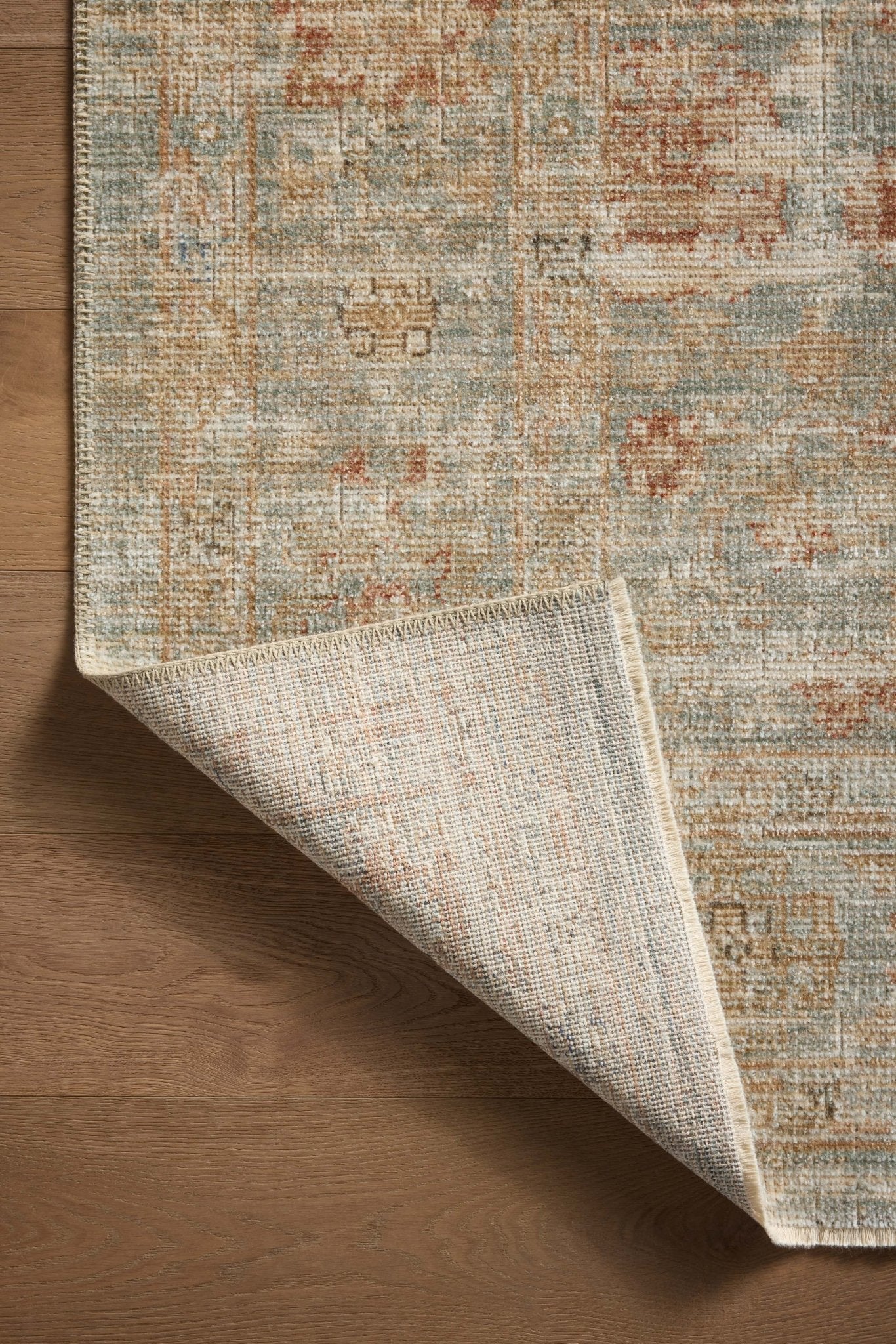 Loloi Heritage Aqua / Terracotta Rug