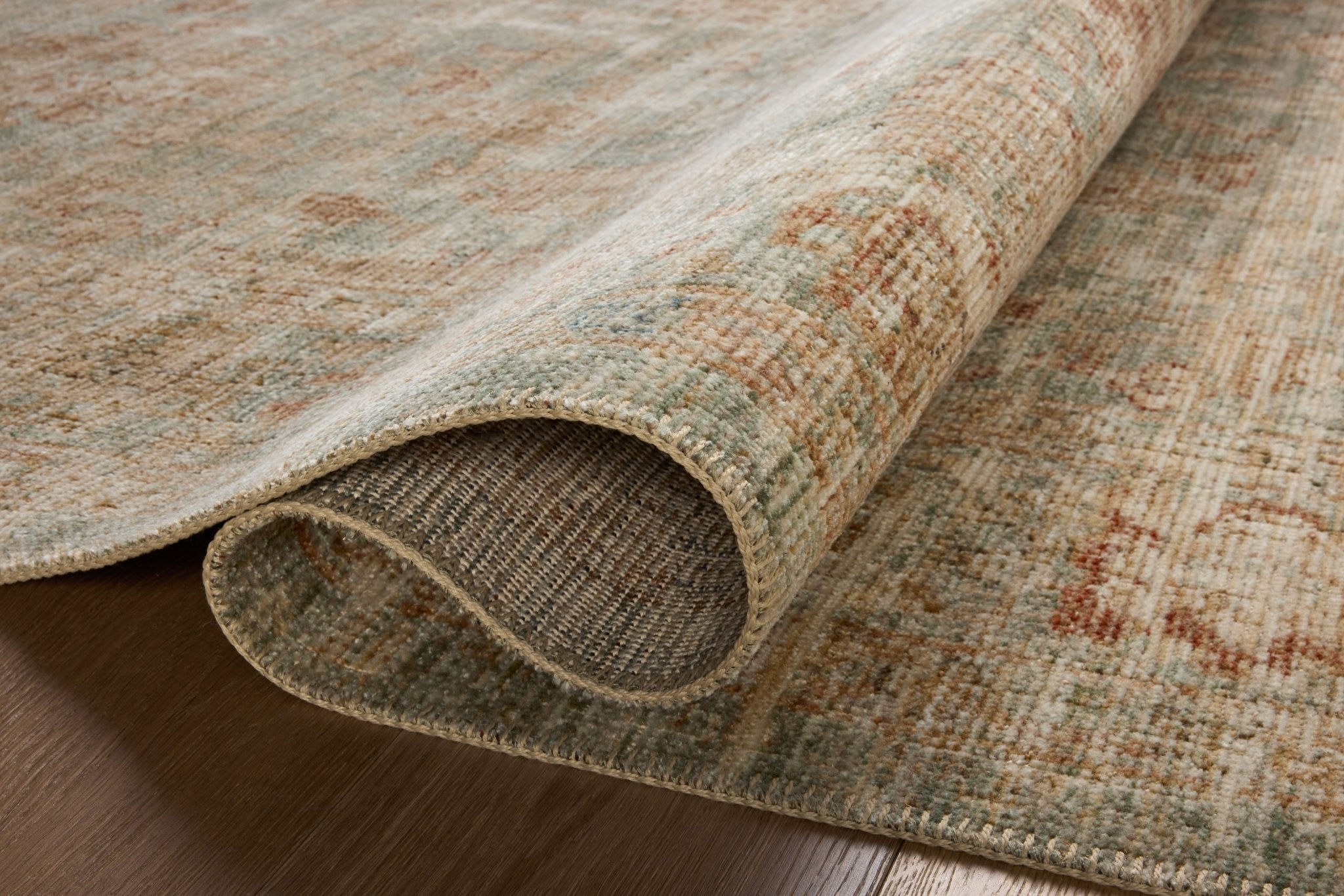 Loloi Heritage Aqua / Terracotta Rug