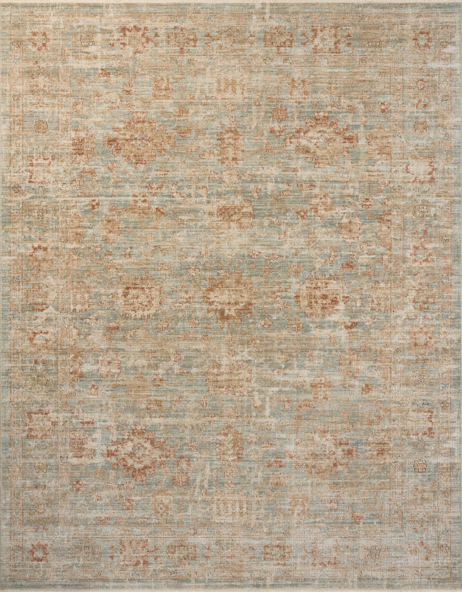 Loloi Heritage Aqua / Terracotta Rug