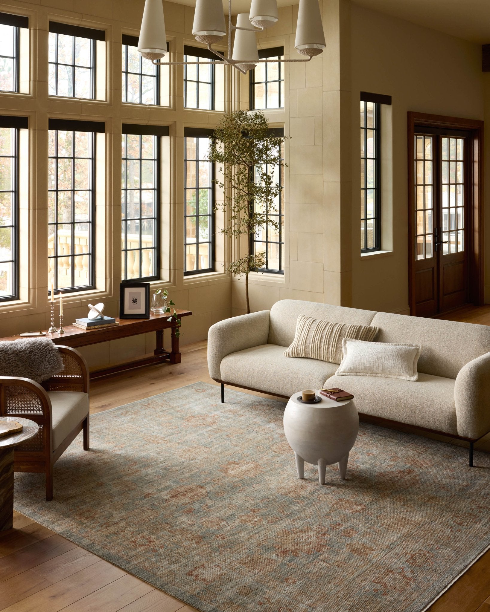 Loloi Heritage Aqua / Terracotta Rug
