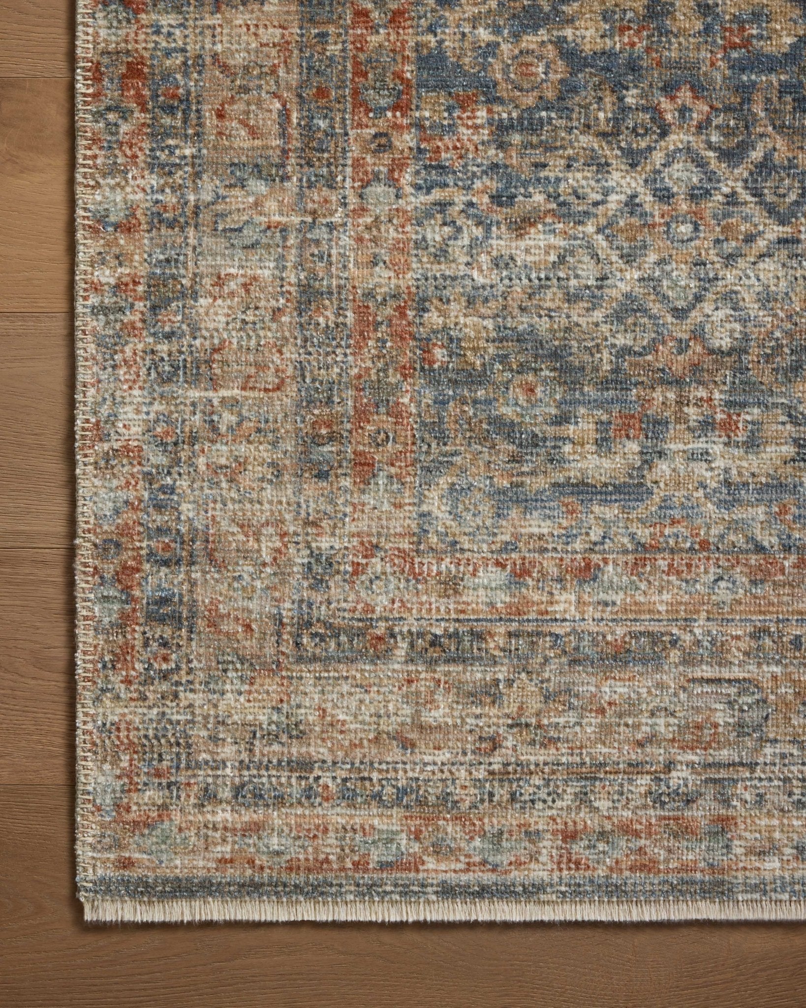 Loloi Heritage Blue / Rust Rug White Cliff Studio Rugs