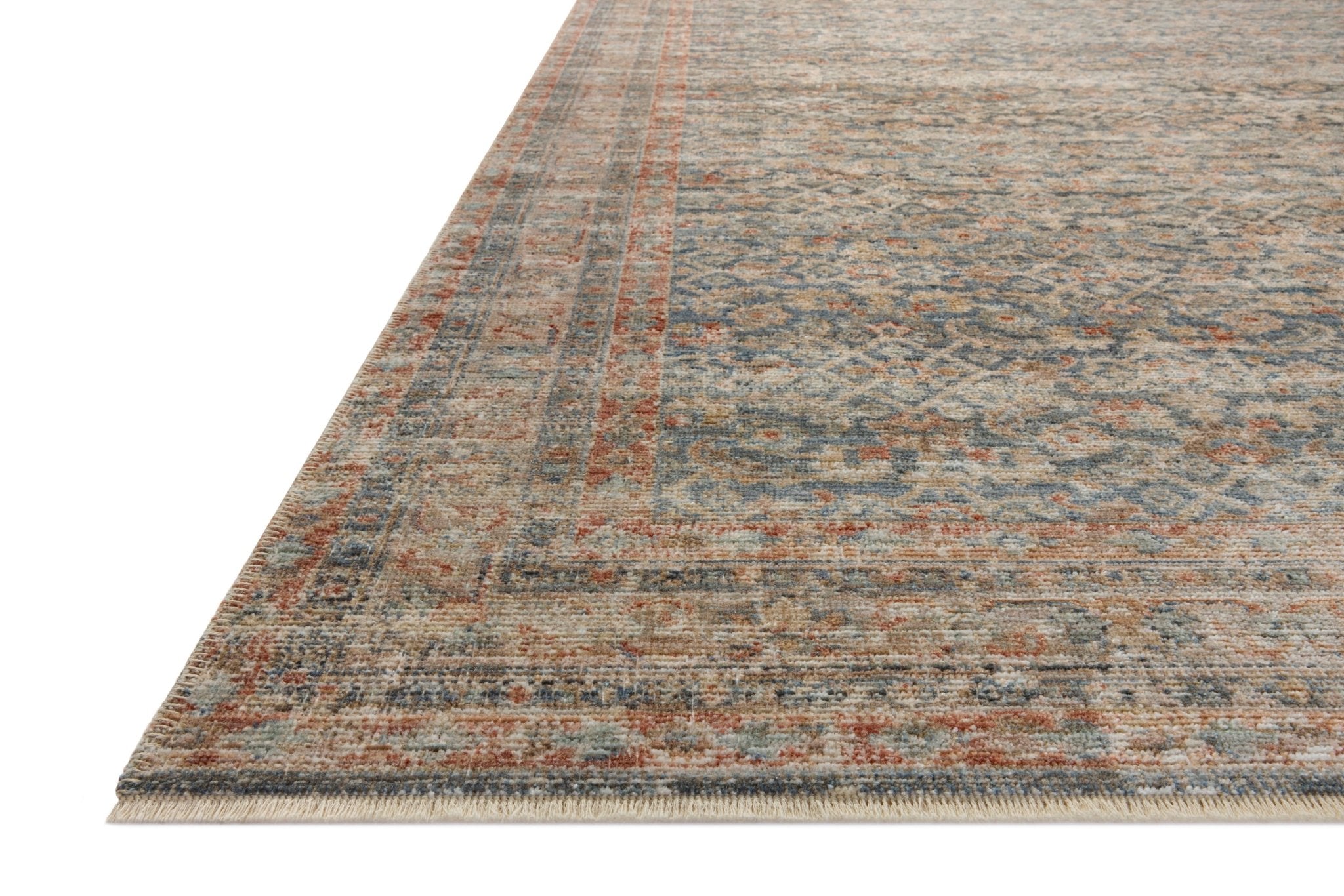 Loloi Heritage Blue / Rust Rug White Cliff Studio Rugs