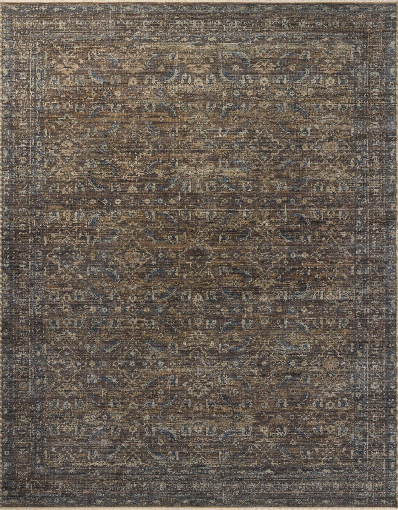 Loloi Heritage Lagoon / Tobacco Rug White Cliff Studio Rugs