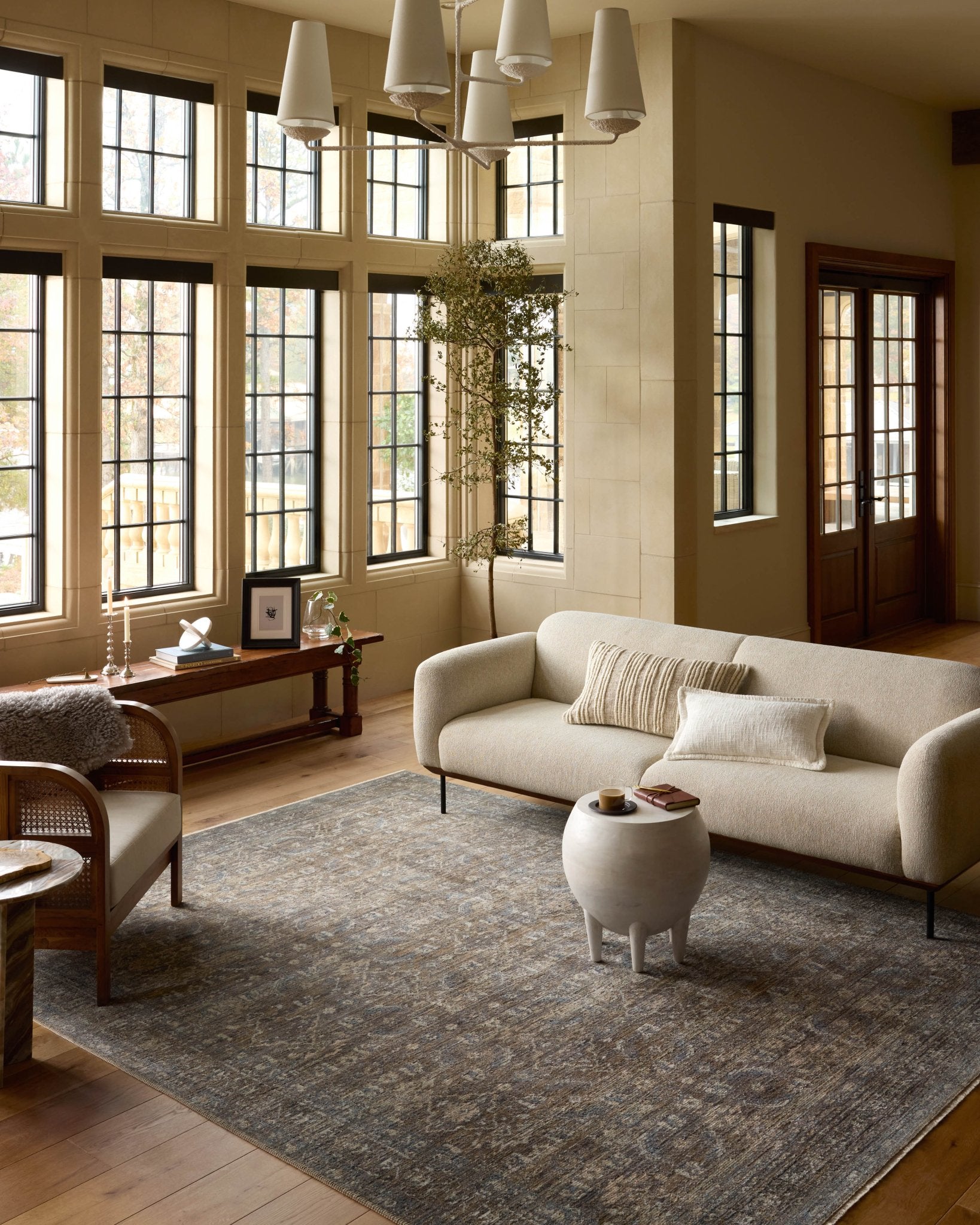 Loloi Heritage Lagoon / Tobacco Rug White Cliff Studio Rugs