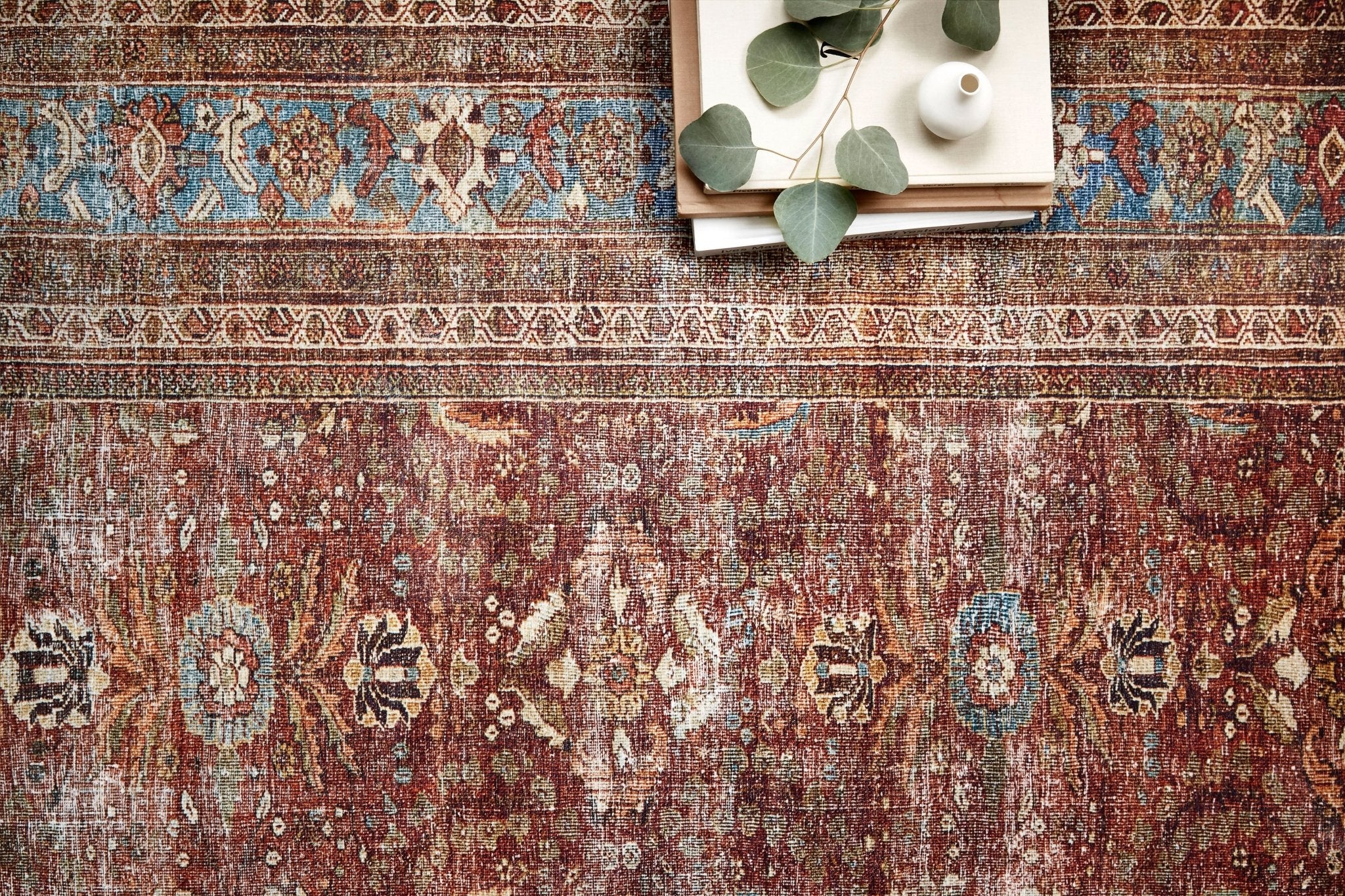 Loloi II Layla Brick / Blue Rug