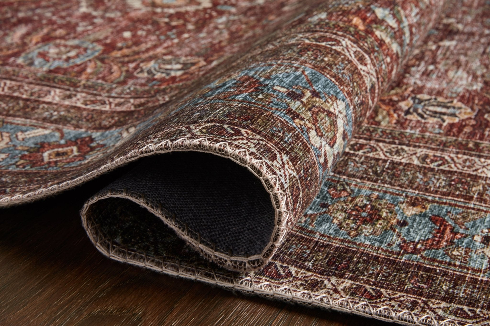 Loloi II Layla Brick / Blue Rug