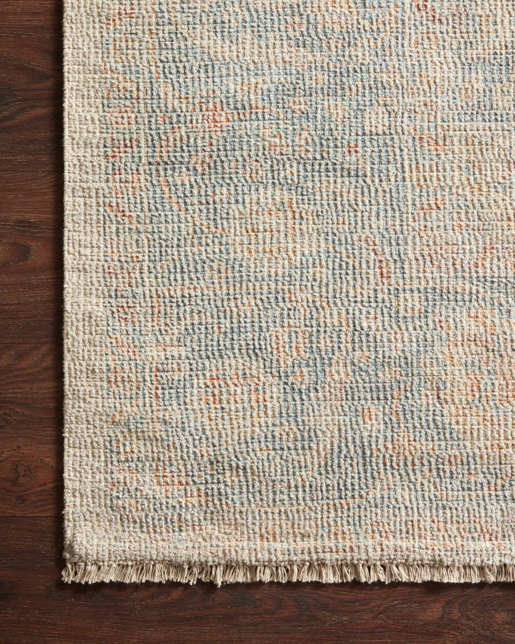 Loloi Priya Bone / Bluestone Rug White Cliff Studio Rugs