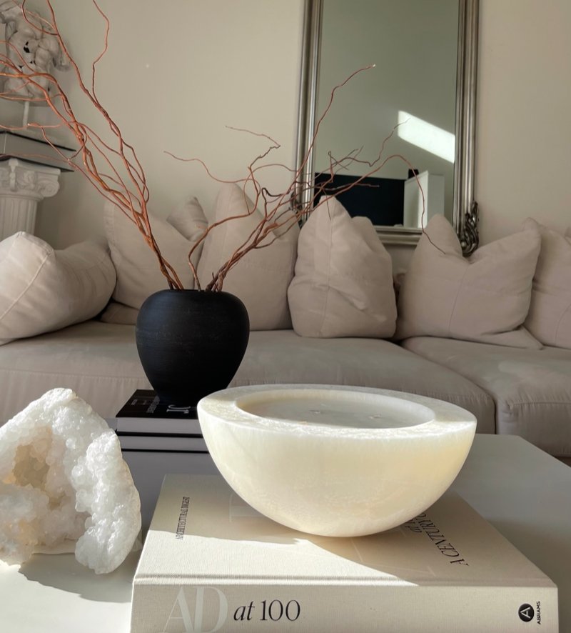 Luxurious Coconut Wax Crystal Candle - White Tea Ginger Scent