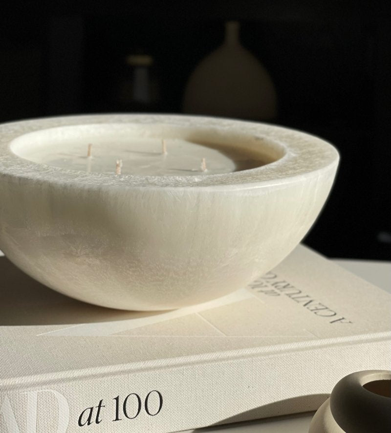 Luxurious Coconut Wax Crystal Candle - White Tea Ginger Scent