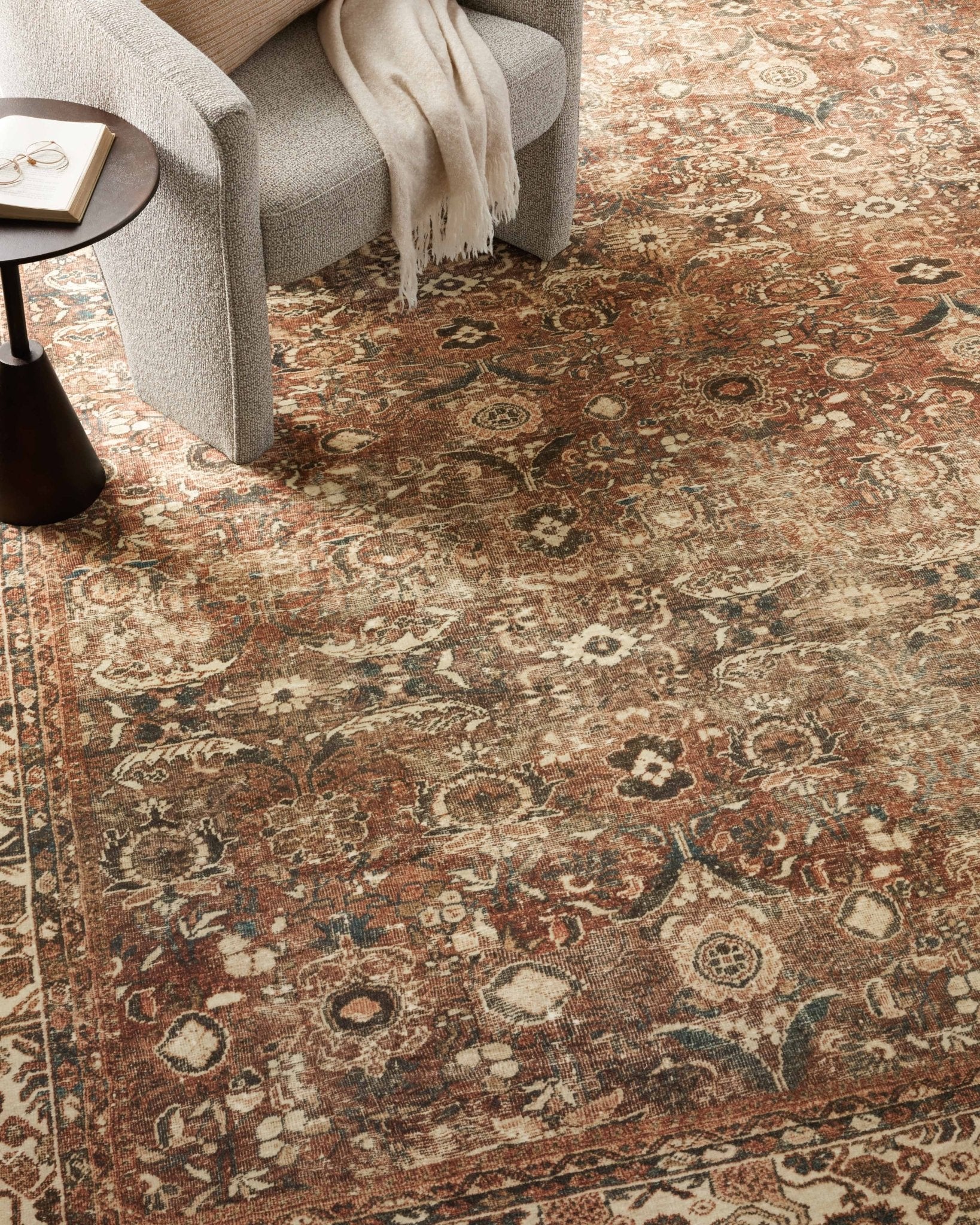 Magnolia Home by Joanna Gaines x Loloi Banks Brick / Ivory Rug