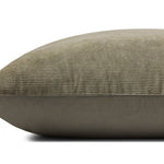 Magnolia Home by Joanna Gaines x Loloi Beatrice PMH0048 Olive 22'' x 22'' Cover Only Pillow White Cliff Studio Solid Pillows
