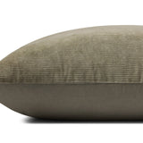 Magnolia Home by Joanna Gaines x Loloi Beatrice PMH0048 Olive 22'' x 22'' Cover Only Pillow White Cliff Studio Solid Pillows
