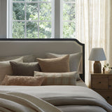 Magnolia Home by Joanna Gaines x Loloi Beatrice PMH0048 Olive 22'' x 22'' Cover Only Pillow White Cliff Studio Solid Pillows