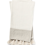 Magnolia Home by Joanna Gaines x Loloi Ivey T1042 Grey/Natural Throw Blanket