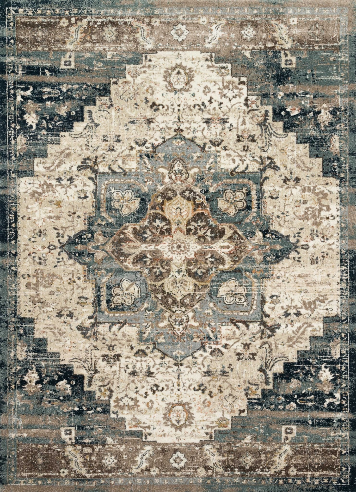Magnolia Home By Joanna Gaines x Loloi James Taupe / Marine Rug