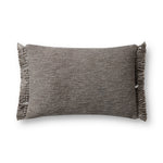 Magnolia Home by Joanna Gaines x Loloi Jett PMH0063 Grey 13'' x 21'' Cover Only Pillow White Cliff Studio Solid Pillows