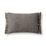 Magnolia Home by Joanna Gaines x Loloi Jett PMH0063 Grey 13'' x 21'' Cover Only Pillow White Cliff Studio Solid Pillows