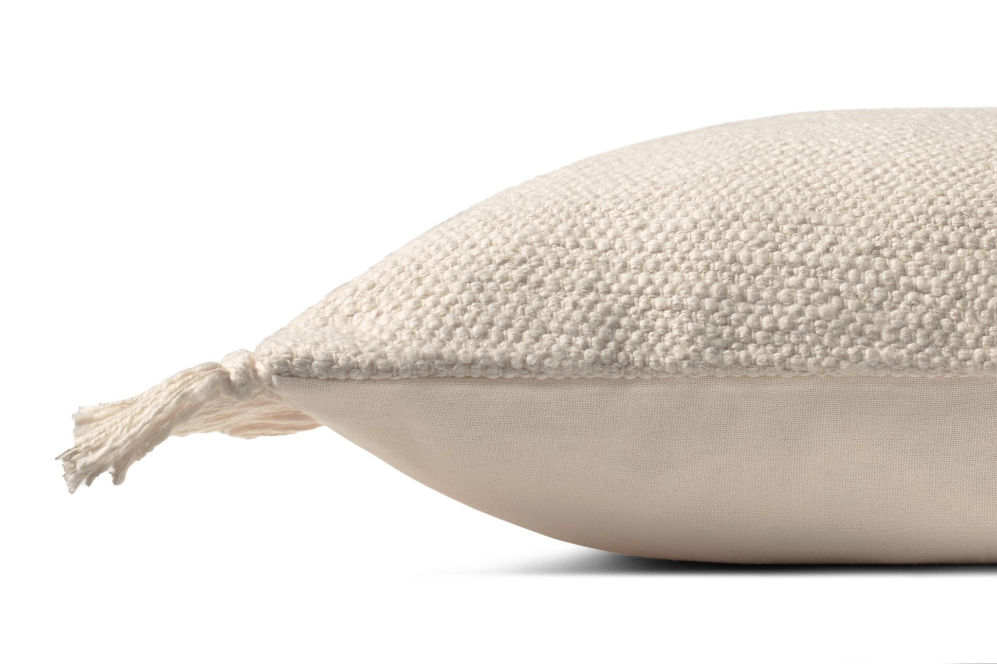 Magnolia Home by Joanna Gaines x Loloi Jett PMH0063 Ivory 13'' x 21'' Cover Only Pillow