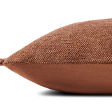 Magnolia Home by Joanna Gaines x Loloi Jett PMH0063 Rust 22'' x 22'' Cover Only Pillow White Cliff Studio Solid Pillows