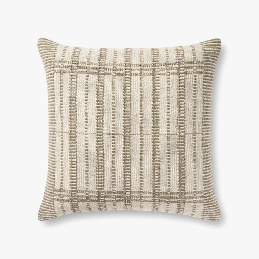 Magnolia Home by Joanna Gaines x Loloi Marion PMH0037 Sage/Beige 22'' x 22'' Cover Only Pillow