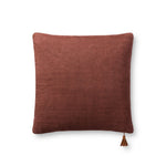 Magnolia Home by Joanna Gaines x Loloi P1153 Navy / Coffee 18" x 18" Cover Only Pillow