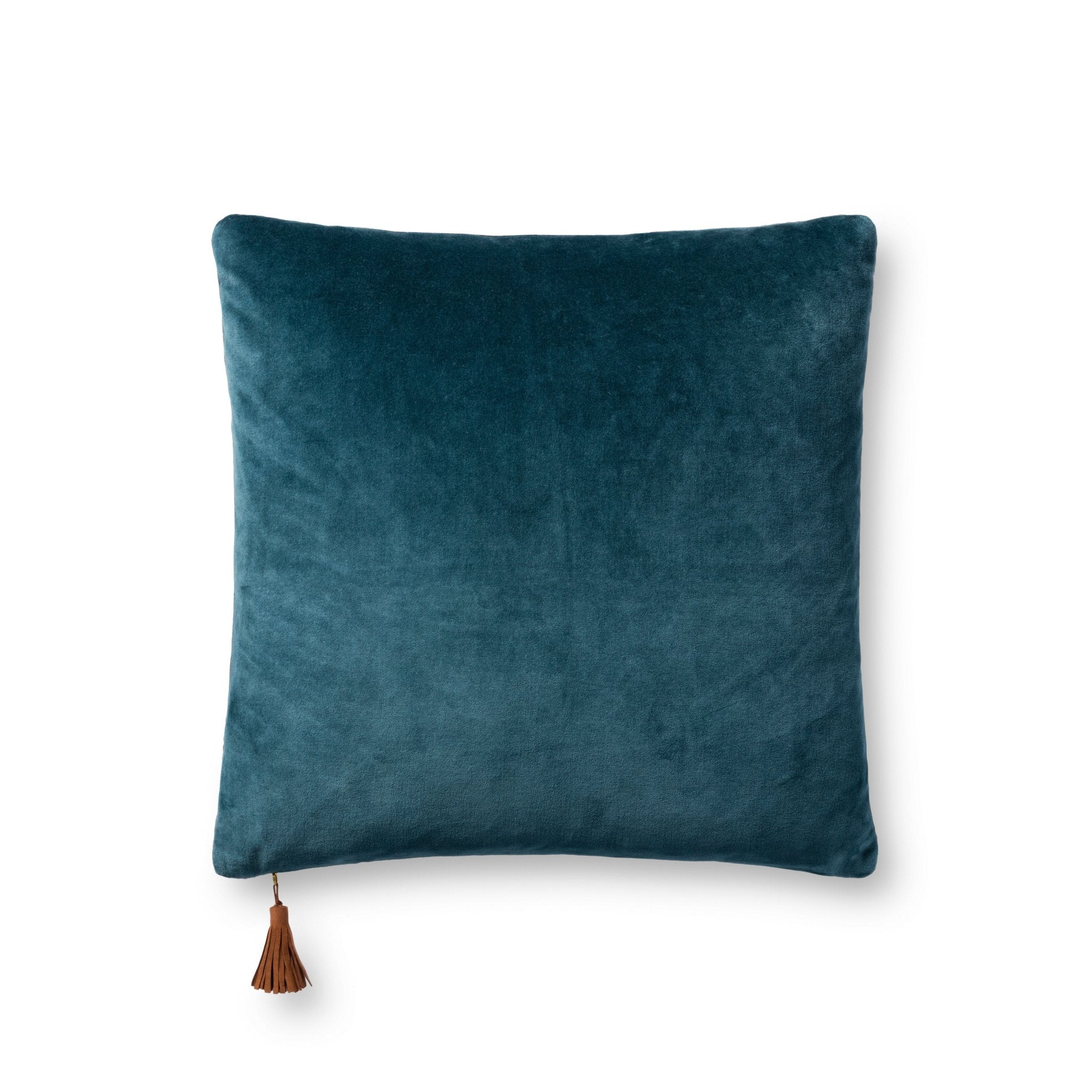 Magnolia Home by Joanna Gaines x Loloi P1153 Navy / Coffee 18" x 18" Cover Only Pillow
