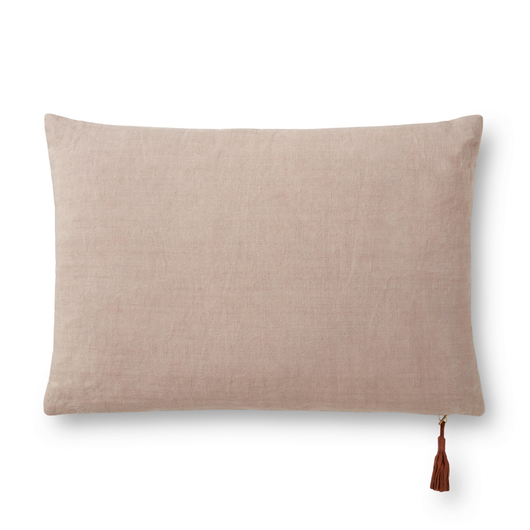 Magnolia Home by Joanna Gaines x Loloi PMH1153 Moss / Beige 16" x 26" Cover Only Pillow White Cliff Studio Solid Pillows