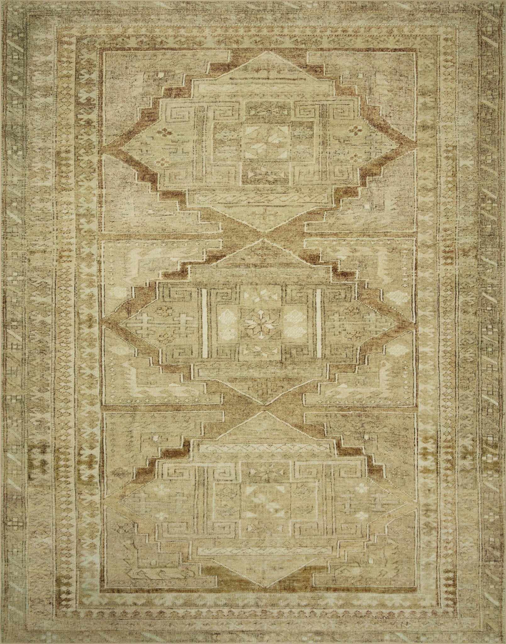 sinclair clay tobacco rug Magnolia featuring antique motifs Sinclair Natural/Sage Rug Meadow