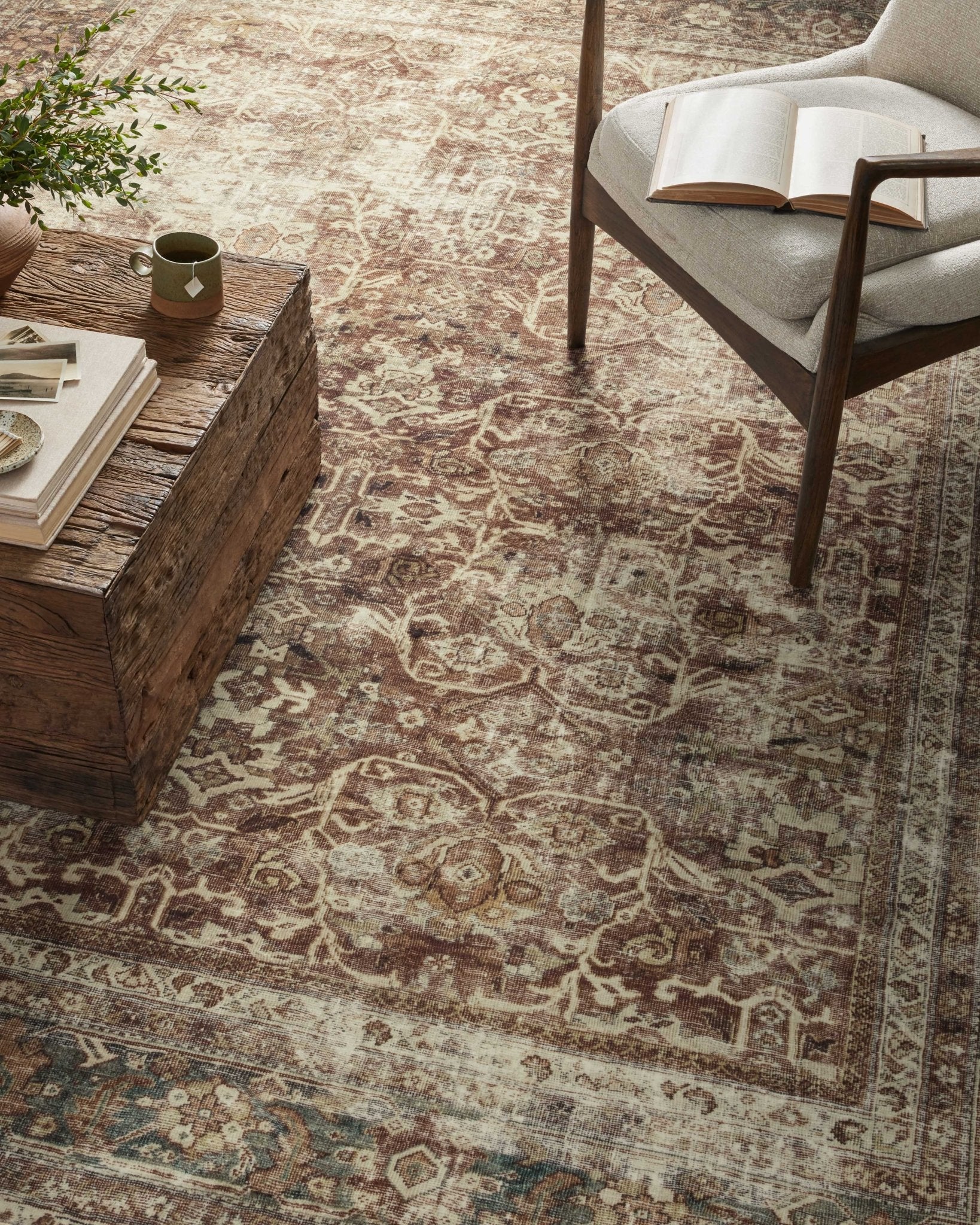 Magnolia Home by Joanna Gaines x Loloi Sinclair Rust / Lagoon Rug