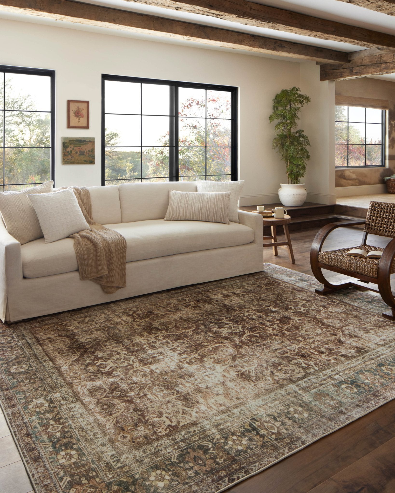 Magnolia Home by Joanna Gaines x Loloi Sinclair Rust / Lagoon Rug