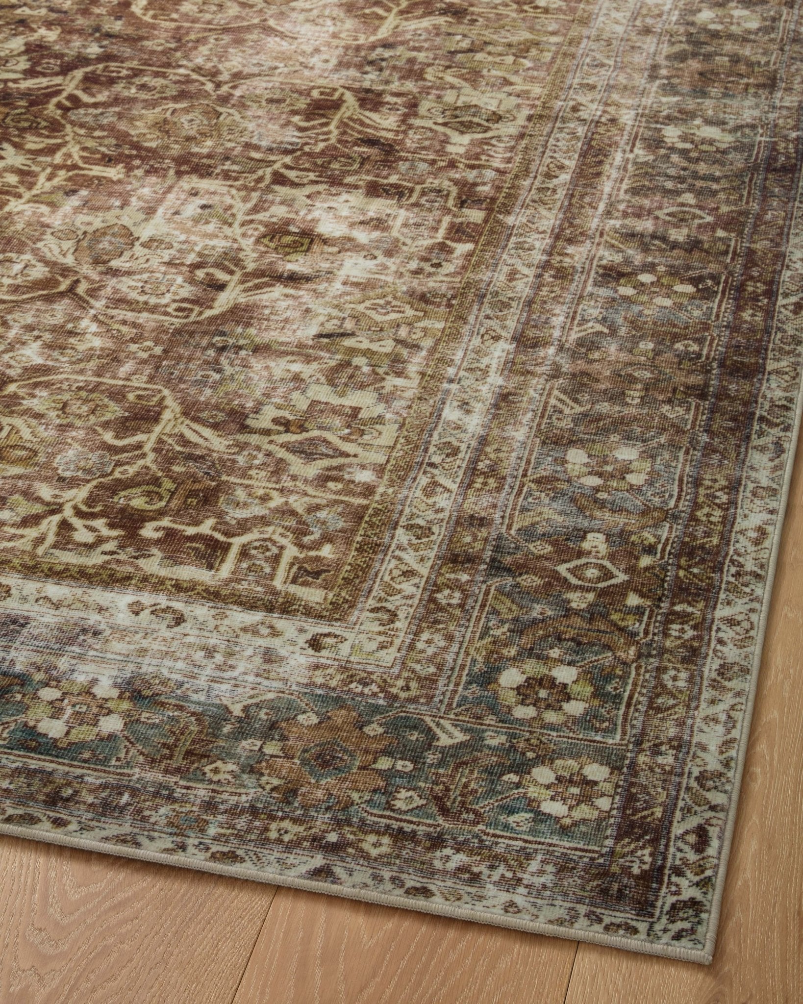 Magnolia Home by Joanna Gaines x Loloi Sinclair Rust / Lagoon Rug