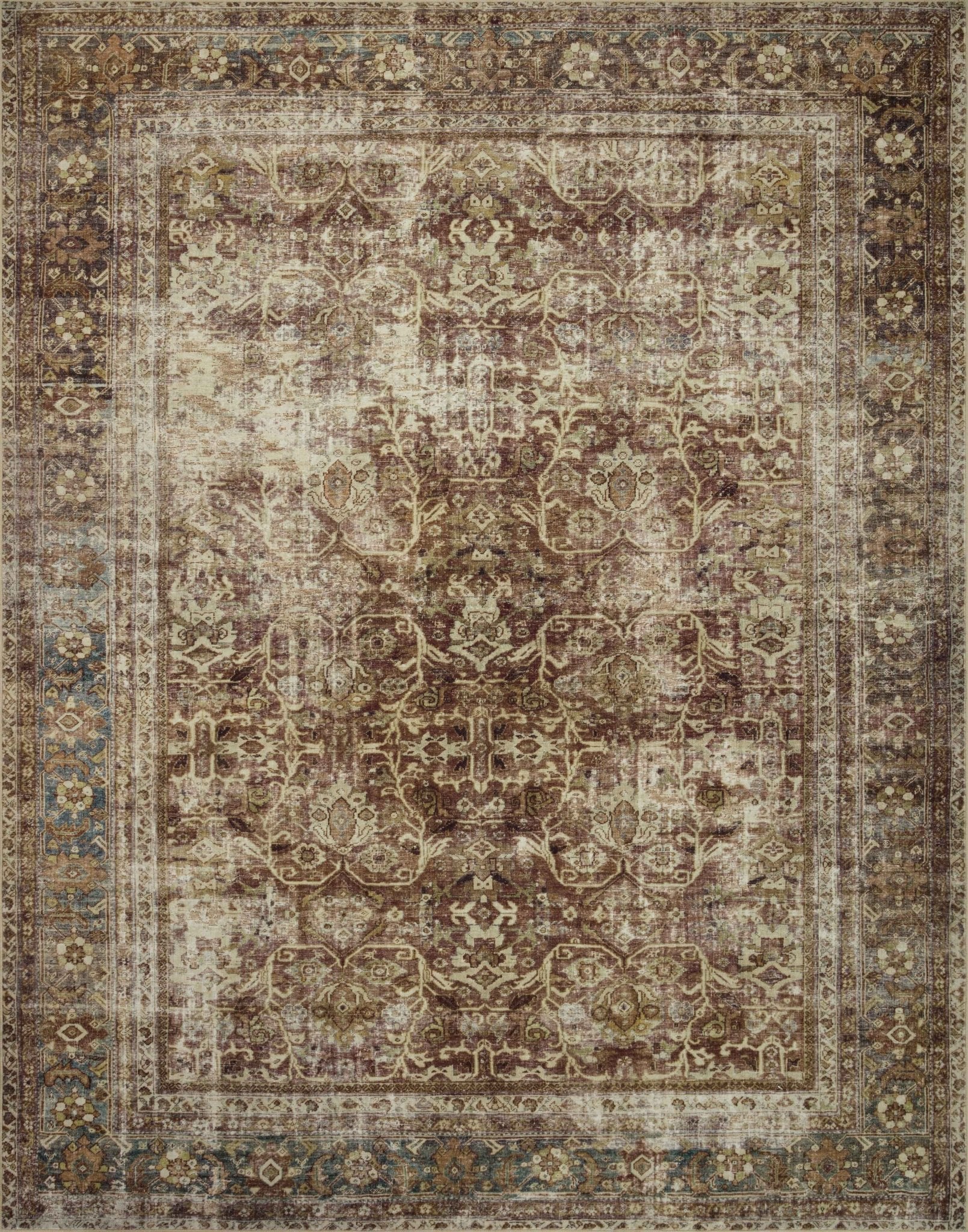 Magnolia Home by Joanna Gaines x Loloi Sinclair Rust / Lagoon Rug