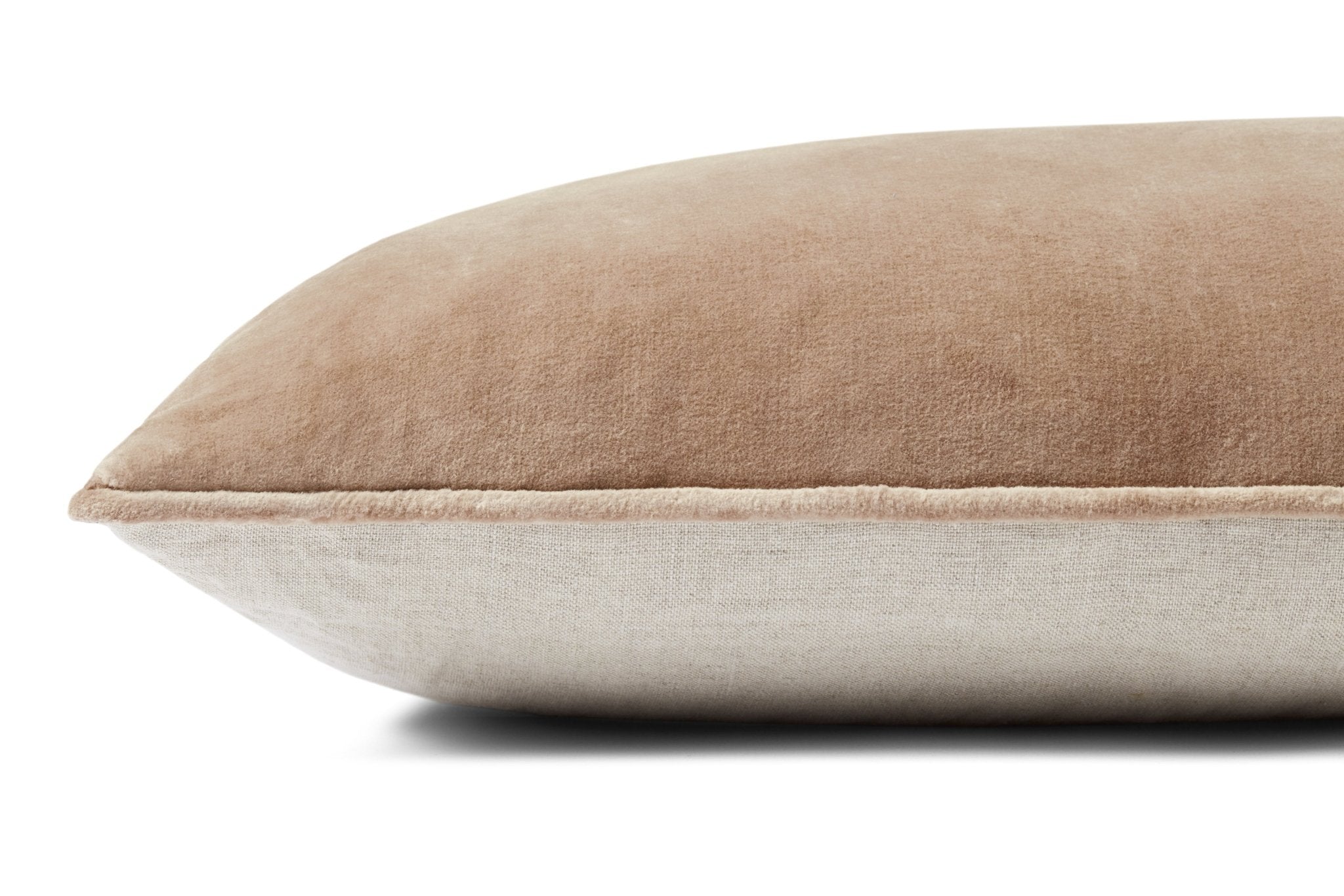 Magnolia Home by Joanna Gaines x Loloi Taupe / Natural 13'' x 35'' Cover Only Pillow
