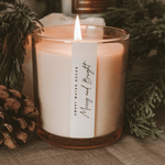 Merry and Bright Soy Candle - Tinted Glass Jar - 12 oz White Cliff Studio Candles and Candle Accessories