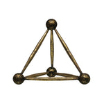 Metal Obelisk Sculpture Decor, Antique Brass White Cliff Studio Decorative Objects