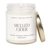 Mulled Cider Soy Candle - Clear Jar - 9 oz White Cliff Studio Candles and Candle Accessories