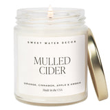 Mulled Cider Soy Candle - Clear Jar - 9 oz White Cliff Studio Candles and Candle Accessories