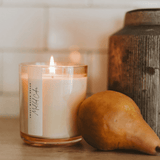 Mulled Cider Soy Candle - Tinted Glass Jar - 12 oz White Cliff Studio Candles and Candle Accessories