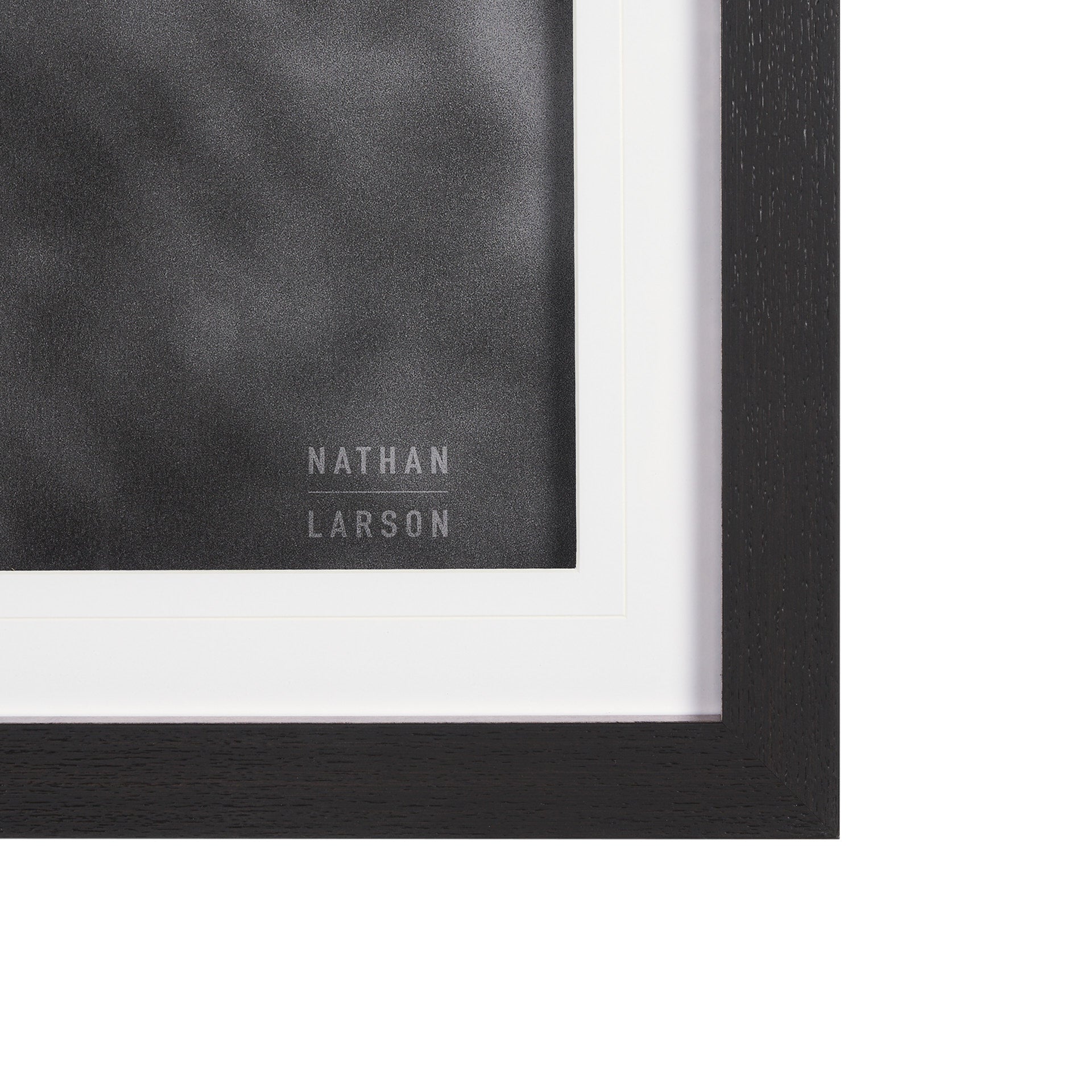 Mustang by Nathan Larson a Hand Embellished Framed Art Print Matted under Glass White Cliff Studio