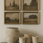 Muted Landscapes Framed Prints, Set of 4 White Cliff Studio Landscape Art