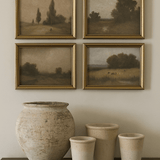 Muted Landscapes Framed Prints, Set of 4 White Cliff Studio Landscape Art