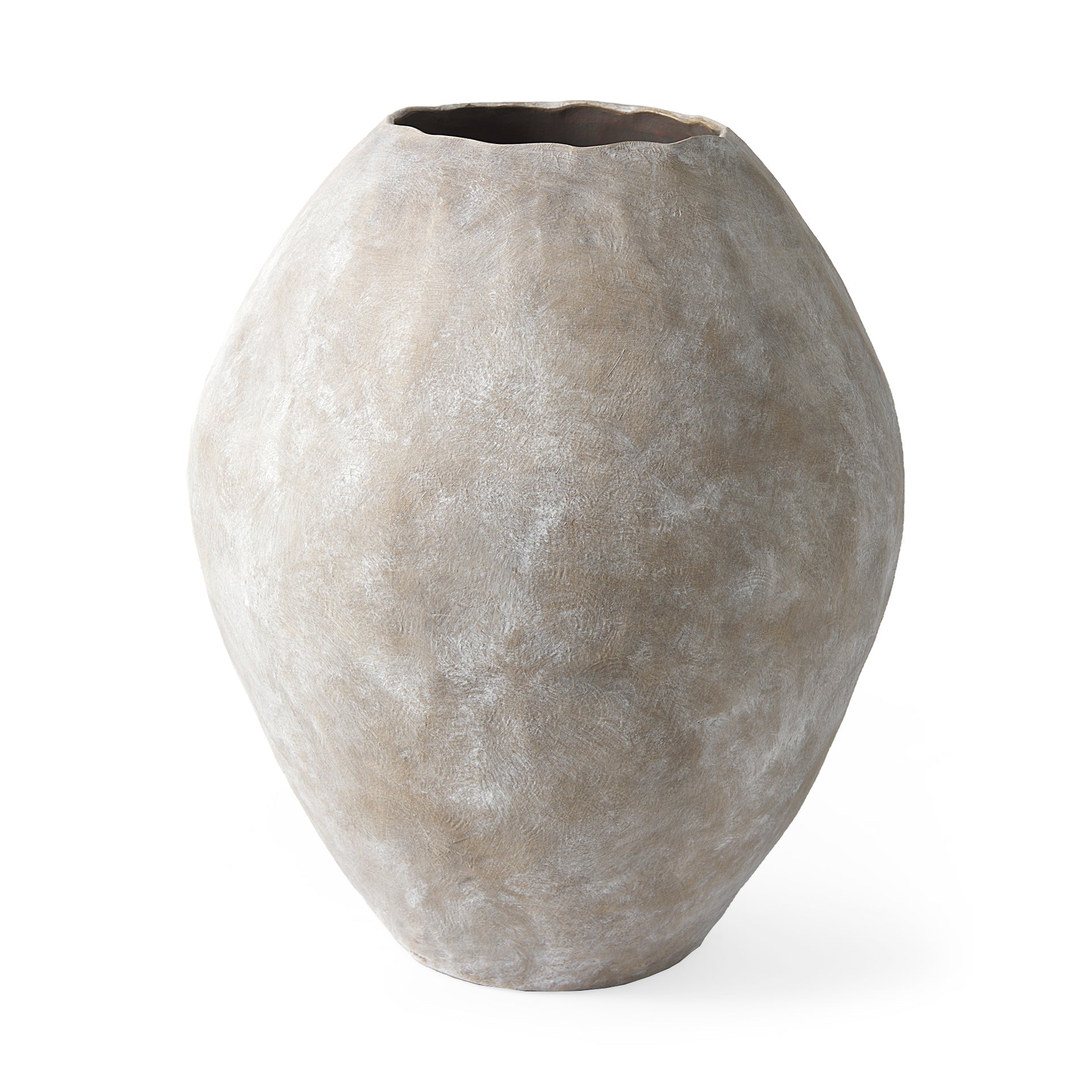 Oasis Large Tan Ceramic Vase