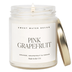 Pink Grapefruit Soy Candle - Clear Jar - 9 oz White Cliff Studio Candles and Candle Accessories
