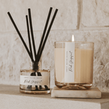 Pink Grapefruit Soy Candle - Tinted Glass Jar - 12 oz White Cliff Studio Candles and Candle Accessories
