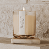 Pink Grapefruit Soy Candle - Tinted Glass Jar - 12 oz White Cliff Studio Candles and Candle Accessories