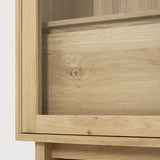 Wave Solid Wood Curio Display Cabinet